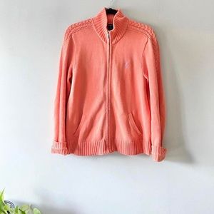 VINTAGE RALPH LAUREN ZIP UP SWEATER